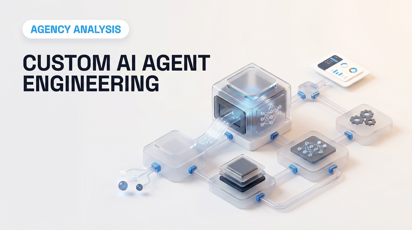 Detailed conceptual illustration demonstrating Custom AI Agent Engineering Guide for SMEs