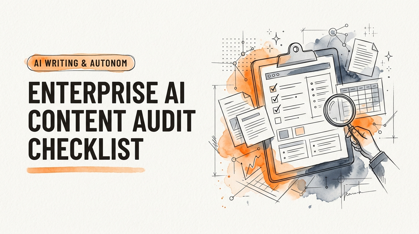 Conceptual schematic sketch demonstrating Enterprise AI Content Audit Checklist for 2025