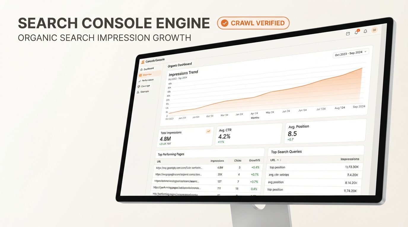 Search Console Engine Performance Visual